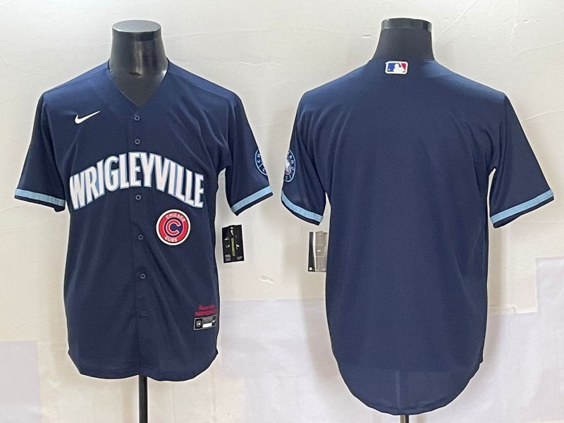 Men 2025 Chicago Cubs Blank Blue City Edition Nike MLB Jersey style 3->chicago cubs->MLB Jersey